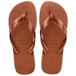 Chinelo Havaianas Top Ferrugem/Cobre Metálico - Feminino na Casas Bahia