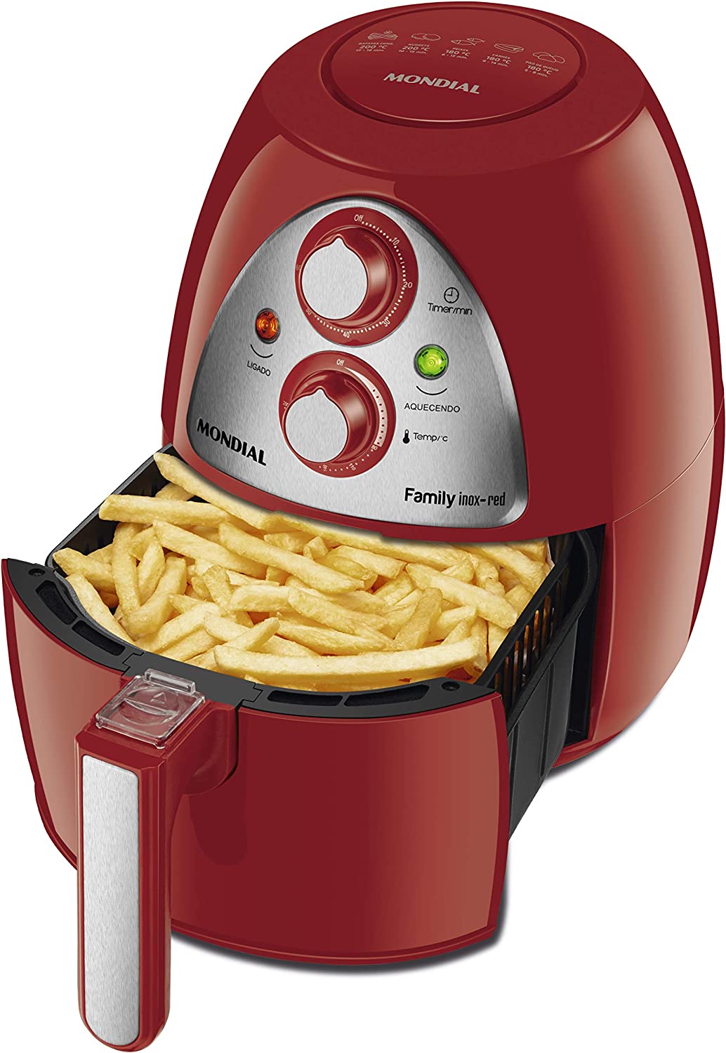 Fritadeira Sem Óleo Mondial, Family Inox-Red – 4L, 110V, 1500W – AF-14-4L na Amazon