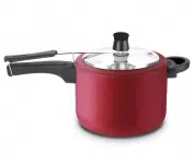 Panela de Pressão Rochedo Turbo Revestida Vermelha 4,5L Fechamento Interno na Casas Bahia