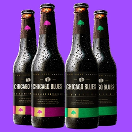 Kit de Cervejas 2 Chicago Blues Amburana Garrafa 355ml e 2 Cervejas Chicago Blues Carvalho Americano Garrafa 355ml na Clube do Malte