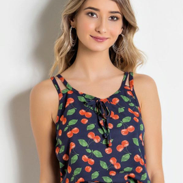 Blusa Cereja com Alça Dupla na Posthaus