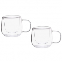 Mimo Style Par De Copos Para Café Parede Dupla Com Alça, Material Vidro Borossilicato na Amazon