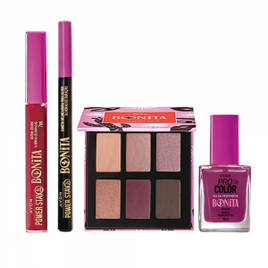 Kit Amostrada Batom Líquido 7ml+ Delineadora Power 1,2ml + Paleta de Sombras 7,2g + Esmalte 10ml na Avon