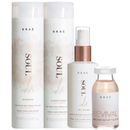 Kit Braé Soul Color e Braé Revival: Shampoo + Condicionador + Óleo + Ampola - Brae na C&A