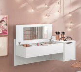 Penteadeira Suspensa 1 Porta 1 Gaveta Blush Albatroz na Magazine Luiza