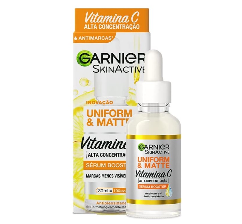 Sérum Facial Antimarcas Garnier Uniform & Matte Vitamina C, 30ml na Amazon