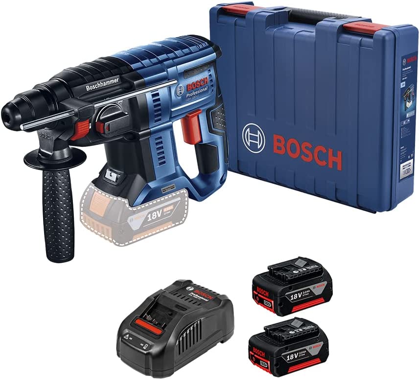 Martelo perfurador Bosch GBH 180-LI Brushless 18V com 2 baterias, 1 carregador e maleta na Amazon