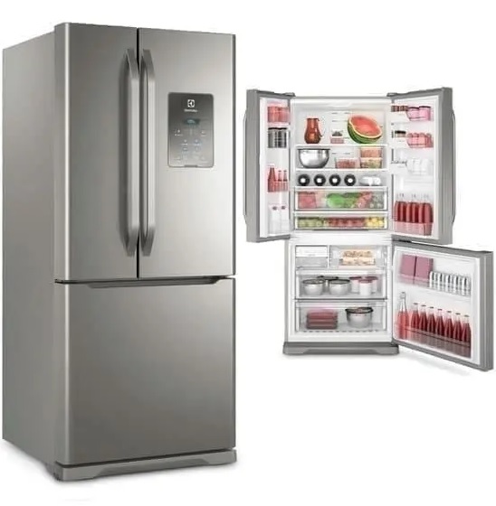 Geladeira Frost Free Electrolux 579 Litros 3 Portas Inverse Cor Inox (DM84X) na Shopclub