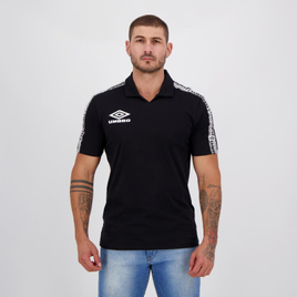 Camisa Polo Umbro Diamond Tape Masculina - Preto na Netshoes