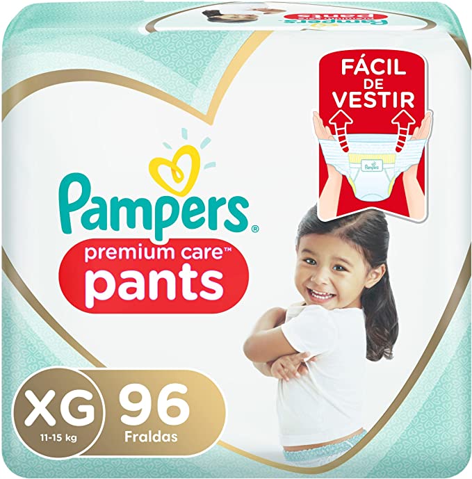 Fralda Pampers Pants Premium Care XG 96 unidades na Amazon