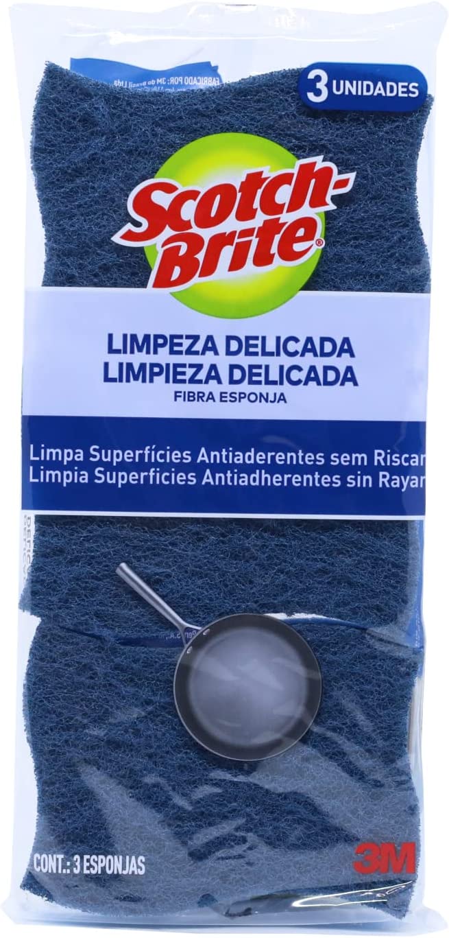 5 Pacotes Esponja Antiaderente 3M Scotch-Brite – 15 Unidades na Amazon
