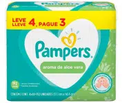 Lenços Umedecidos Pampers Aroma de Aloe Vera 192 Unidades na Amazon