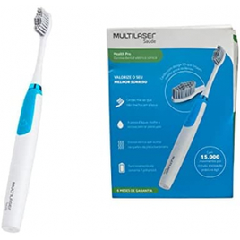 Escova Dental Elétrica Multilaser Vibratória Health Pro - HC102 na Amazon
