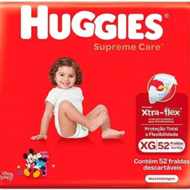 Fralda Huggies Supreme Care XG - 52 Unidades na Amazon