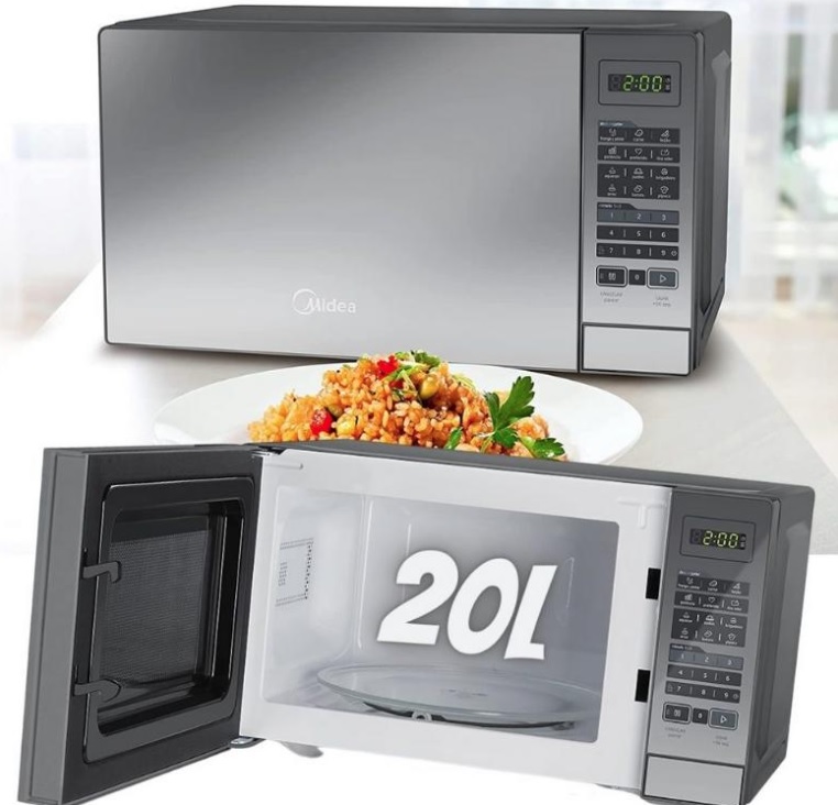 Forno Micro-ondas 20L Prata Espelhado Midea 127V MRAE21 na Amazon