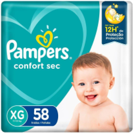 Fralda Pampers Confort Sec Super Tamanho XG - 58 Unidades na Extra