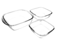 Conjunto de Assadeiras de Vidro Sempre – Quadrado – 3 Peças na Magazine Luiza
