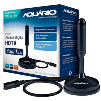 Antena Digital Interna Aquário DTV-100 HDTV Preto na Casas Bahia