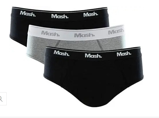 Kit 3 Cuecas Slip Algodão, Mash, Masculino na Amazon