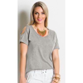 Blusa Detalhe com Recortes Mescla na Posthaus