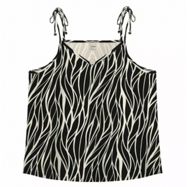 Blusa de Alça Ondas Rovitex Preto - Feminina na Rovitex