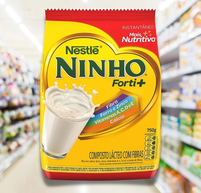 Composto Lácteo, Nestlé, Ninho Forti+, Pacote, 750g na Amazon