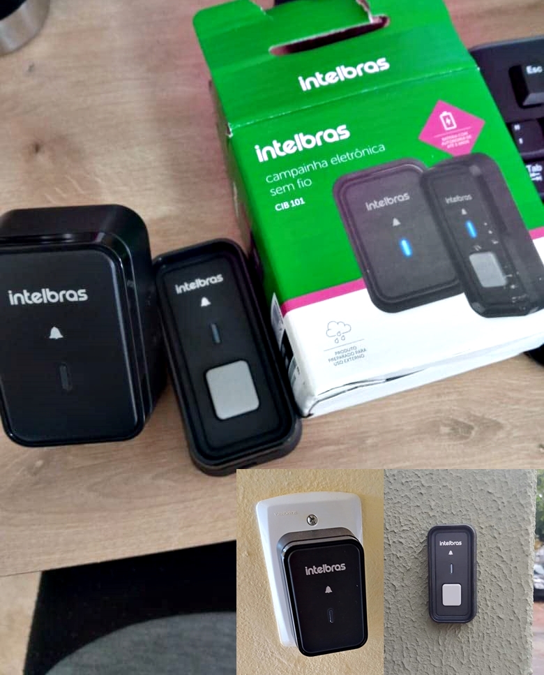 Campainha Sem Fio Com Bateria Intelbras CIB 101 Preto na Amazon