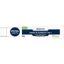 10 Unidades Nivea Men Creme de Barbear Sensitive 2 em 1 65g na Amazon