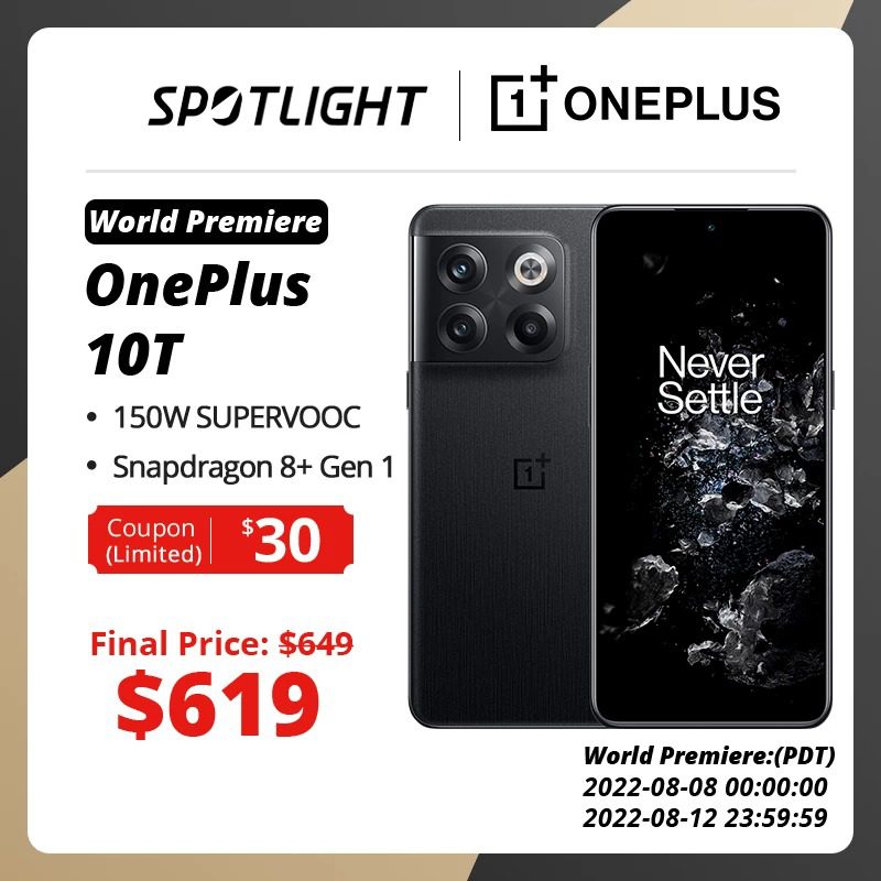 Oneplus 10T Cupom na Aliexpress