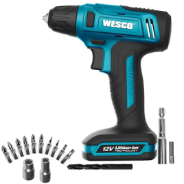 Furadeira Parafusadeira A Bateria 12V 1.5Ah Wesco Ws2550k na Casas Bahia