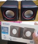 Speaker C3Tech SP-301 Preto – Sistema de audio 2.0 P2 Com Blindagem Eletromagnética alimentacao via porta USB na Amazon