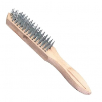 Escova De Aço Carbono Manual, 3 Fileiras Cabo De Madeira//Sparta na Amazon