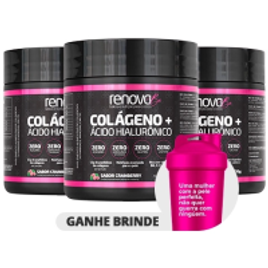 Renova Be Colágeno Cranberry + Ácido Hialurônico Loja Oficial 3 unid na Americanas
