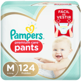 Fralda Pampers Pants Premium Care M 124 Unidades na Amazon