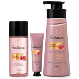 Combo Instance Cereja e Amêndoas: Óleo Hidratante Corporal 110ml + Hidratante Desodorante Corporal 400ml + Creme Hidratante Para Mãos 30g - Eudora na Eudora