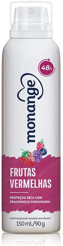 3 Unidades – Desodorante Monange Antitranspirante Frutas Vermelha Aero 90g na Amazon