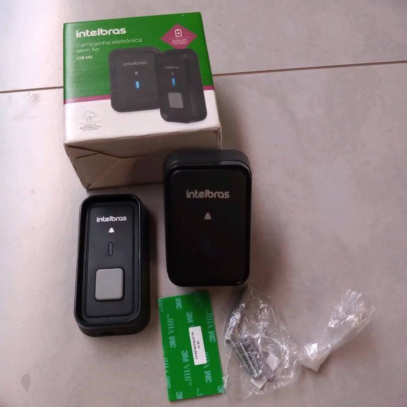 Campainha Sem Fio Com Bateria Intelbras CIB 101 Preto na Amazon