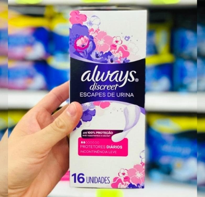 Protetor Diário Always Discreet Escapes De Urina 16 Unidades na Amazon