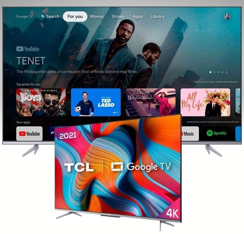 Smart TV Android 55″ TCL Led 4K UHD 55P725 HDR10 Bluetooth Google Assistant Borda Ultrafina Wi-Fi na Americanas
