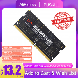 Memória RAM PUSKILL DDR4 16GB 2666Mhz Para Notebook na Aliexpress