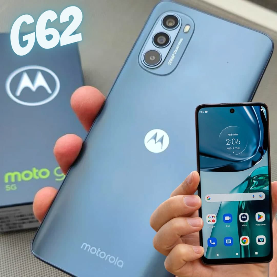 Smartphone Motorola Moto G62 5G 128GB, 4GB RAM, Tela de 6.5”, Câmera Traseira Tripla, Android 12 e Processador Octa-Core na Ponto