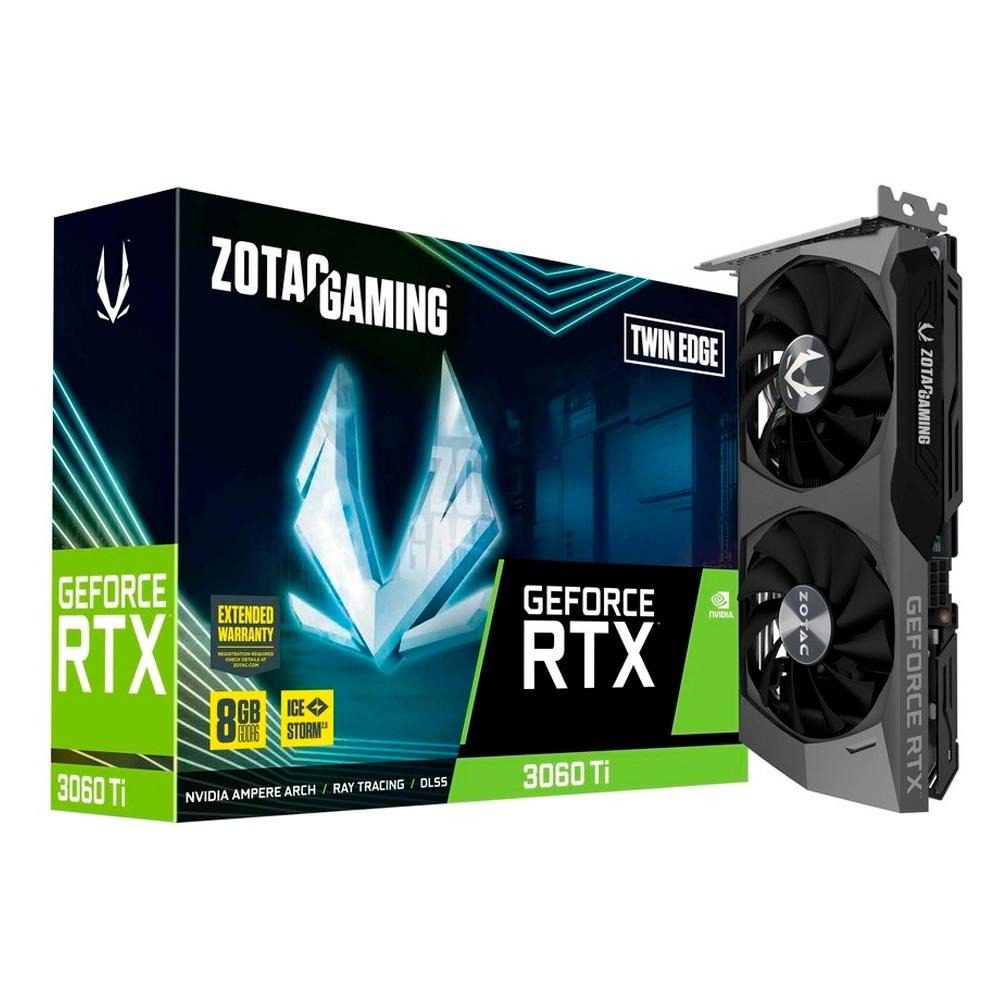 Placa de Vídeo Zotac NVIDIA GeForce RTX 3060 Ti Twin Edge LHR, 8GB, 14.0 Gbps, GDDR6, DLSS, Ray Tracing – ZT-A30610E-10MLHR na Magazine Luiza