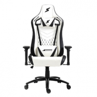 Cadeira Gamer SuperFrame Cleric, Reclinável, 4D, Suporta Até 180KG, Branco E Preto na Terabyte Shop
