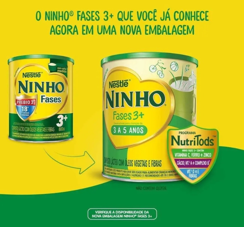 Composto Lácteo Ninho Fases 3+ 800g na Amazon