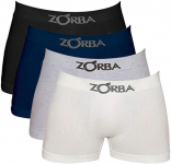 Kit 4 Cuecas Boxer Zorba Seamless com Algodão 781 na Amazon