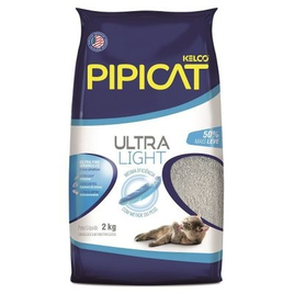 2 Pacotes - Granulado Sanitário para Gatos Pipicat Ultra Light 2kg Cada na Cobasi