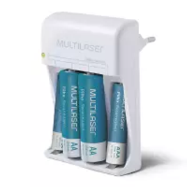 Carregador de Pilhas Multilaser AA e AAA c/ 2 Pilhas AA 2500mAh e 2 Pilhas AAA 900 mAh Bivolt - CB045 na Amazon