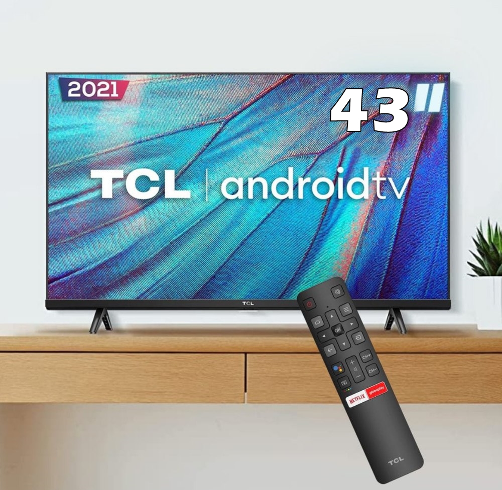 Android TV LED 43” TCL S615 Full HD HDR com Wifi e Bluetooth integrados, 3 HDMI, 2 USB, Controle Remoto com Comando por controle de Voz, Google Assistant e praticamente sem borda na Amazon