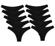 Kit com 10 Calcinhas Modelo Tanga de Algodão na Amazon