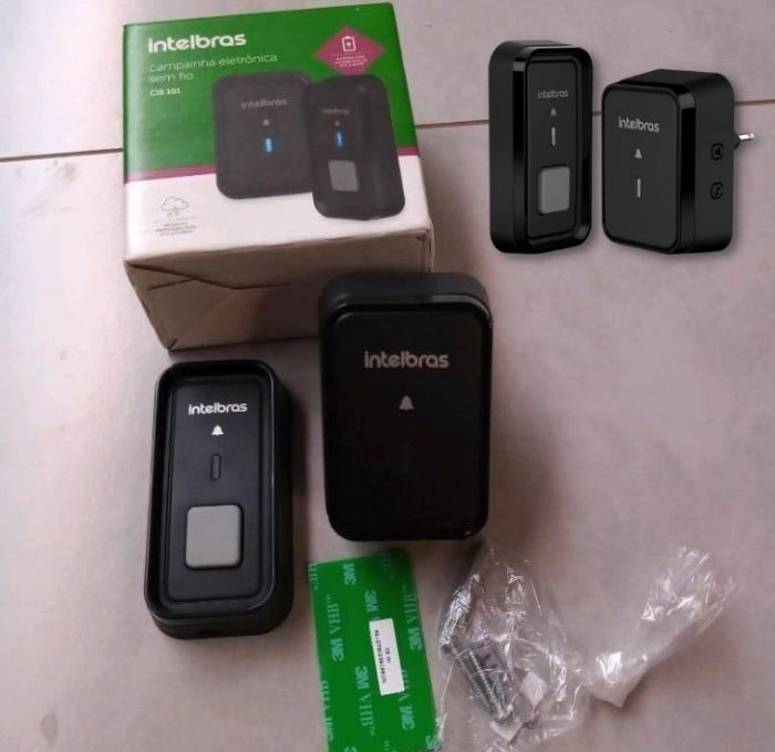 Campainha Sem Fio Com Bateria Intelbras CIB 101 Preto na Amazon